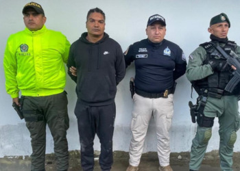 Larry Álvarez Núñez, alias “Larry Changa” was arrested by Colombian police. Credit: Policía Nacional de Colombia